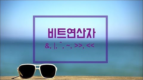 [머구리씨] C언어-비트연산자(Bitwise Operator)