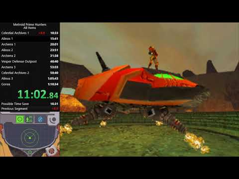 Metroid Prime Hunters (All Items) Speedrun - 1:09:55 (1:01:36 IGT)