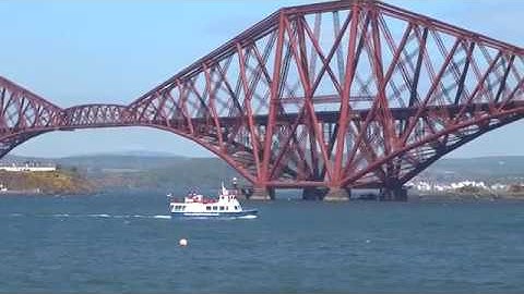 May Cruise Boat Forth Railway Bridge Firth Of Forth Scotland