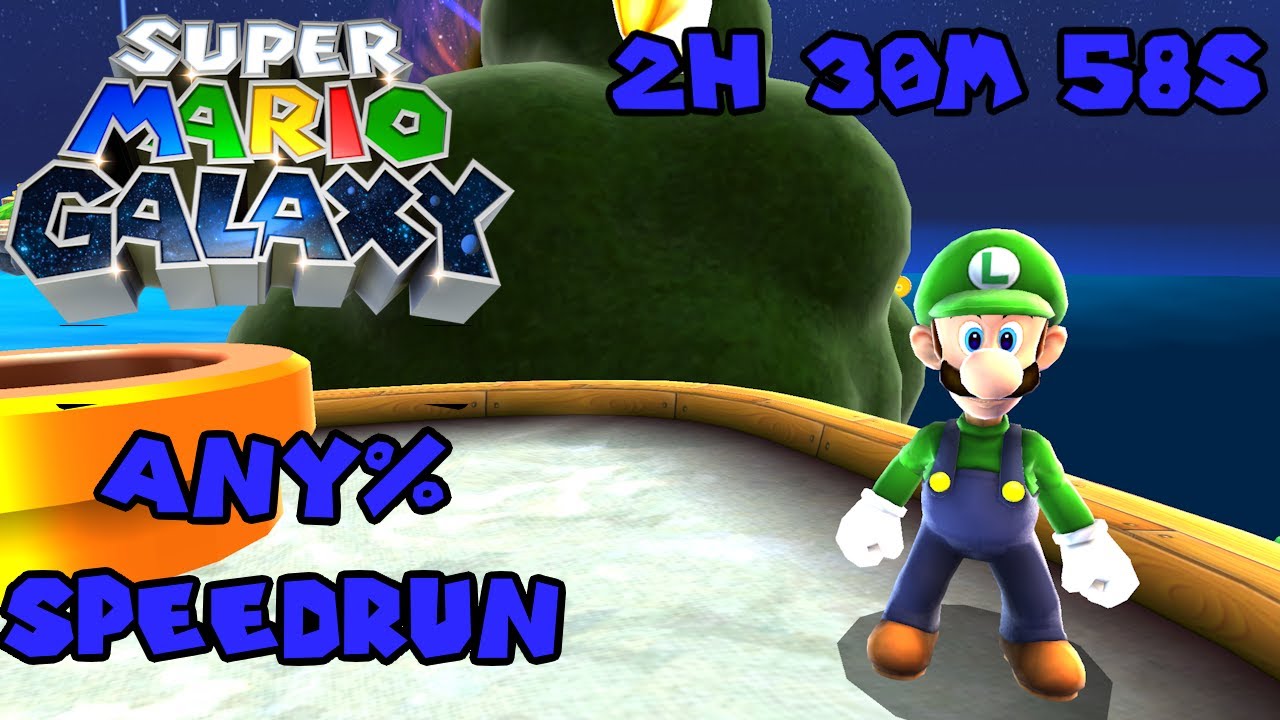 Super Mario Galaxy Any% Luigi Speedrun in 
