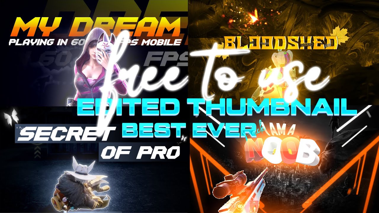 Free to use thumbnail |Free Thumbnails  | Pubg Free Thumbnails |