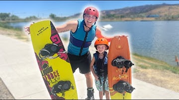 Toddlers First Time Wakeboarding