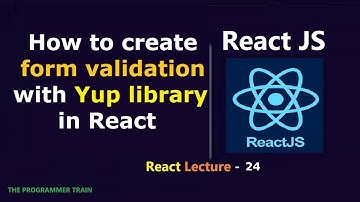 How to create form validation with Yup library in React | React Lecture - 24 | #yup  #formvalidation