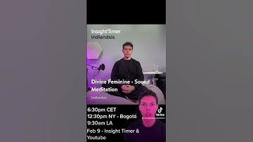 Sound meditation in Insight Timer and Youtube live on Thursday 9 of February 🙏🏻