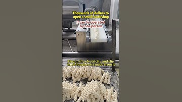 Small fried dough twist machine production site, an old man can operate, very convenient.