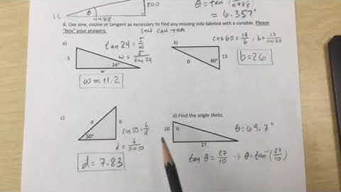 Math 2/3 Solutions video for Unit 4 Test Practice