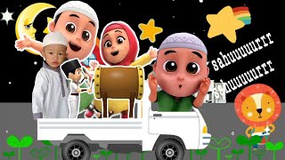 Lagu Sahur Versi Kartun Nussa \u0026 Rara | Animasi Sahur Bersama Nussa dan Rara | gibranSyah 17