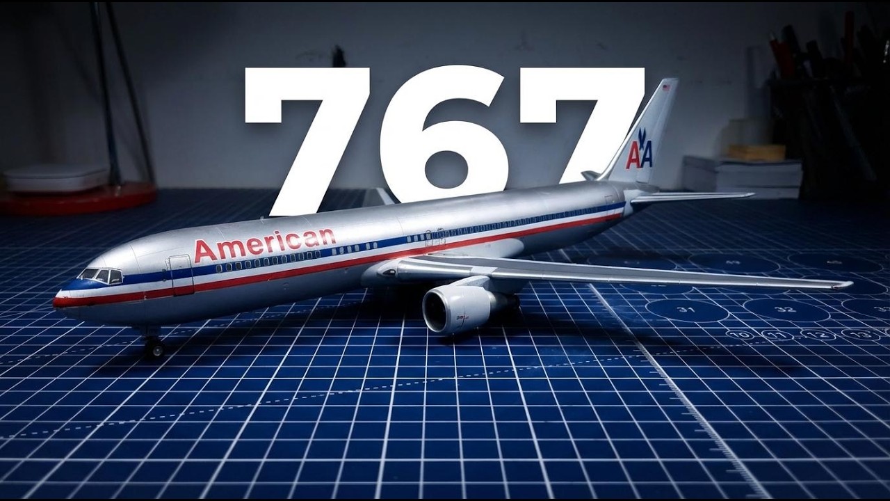 Boeing 767 FULL Model Build - American Airlines Bare Metal Livery - 1/144 - Zvezda