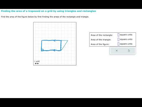 Finding the area of a trapezoid by using triangles (ALEKS examples ...