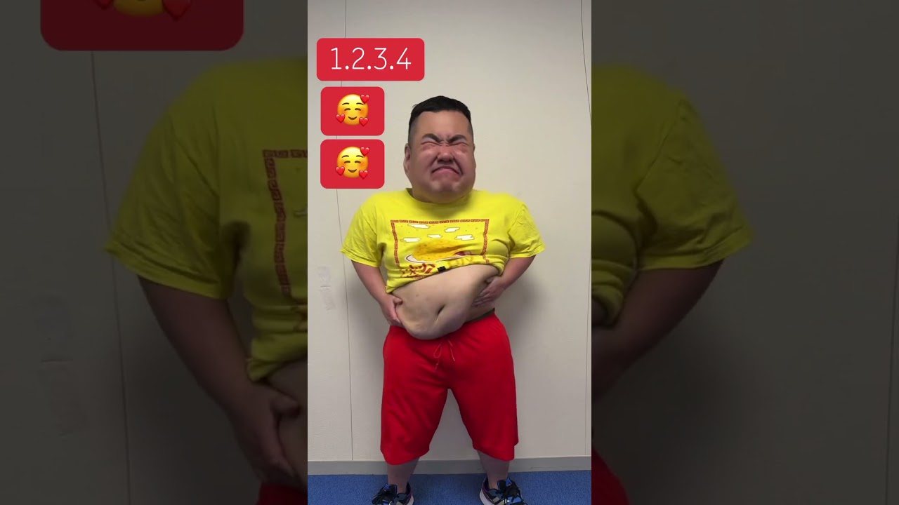 【TikTok100万再生】120Kgデブのお腹で楽しみダンス
