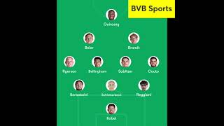 ⚽💛🖤Predicting Borussia Dortmund lineup v Borussia Mönchengladbach to bits