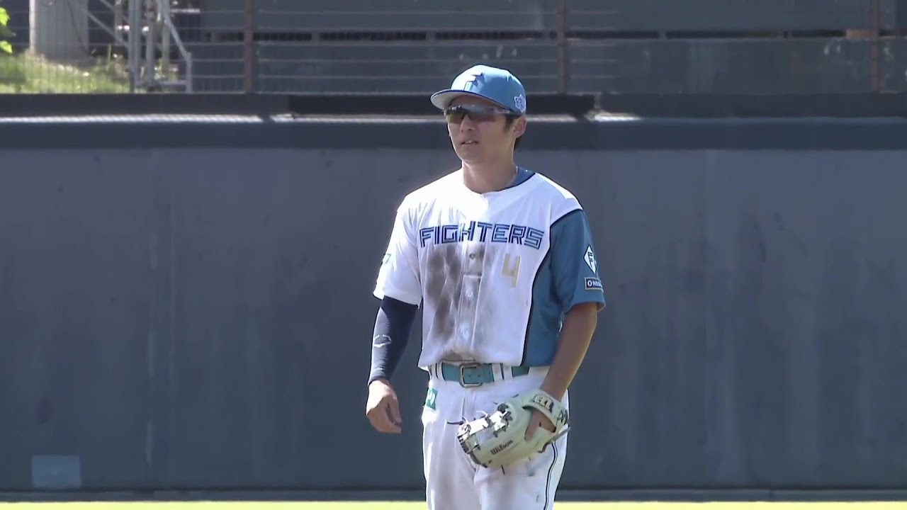 ファーム】ファイターズ・上川畑大悟 一二塁間の深い当たりに