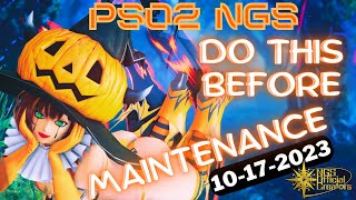 [PSO2 NGS] Reminders DO THIS Before Maintenance Time 10-17-2023