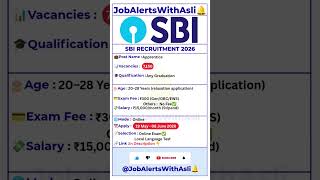 🚨SBI Apprentice Recruitment 2026 | 7150 Posts | Graduate  | Salary ₹15,000 | Last Date 8 June #Ep333