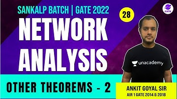 Other Theorems - 2 | L 28 | Network Analysis | Sankalp GATE 2022 #AnkitGoyal