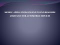 MOBILE APPLICATION FOR END TO END ROAD SIDE ASSISTANCE | DEPT OF IT | HITECH