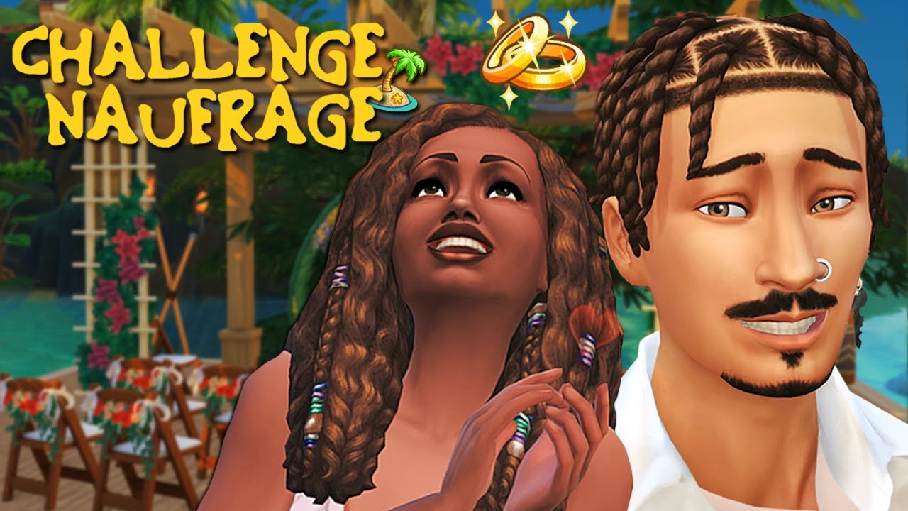 Un mariage INCROYABLE (non) 😬 | CHALLENGE NAUFRAGÉ SIMS 4