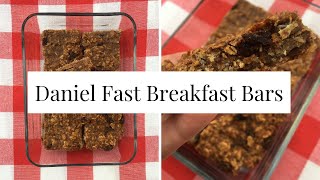 Make a big batch of these Daniel Fast breakfast bars for easy grab-and-go meals