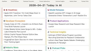 Today in AI — 2026-04-21 | Apple CEO Transition, OpenAI Launches GPT-Image-2