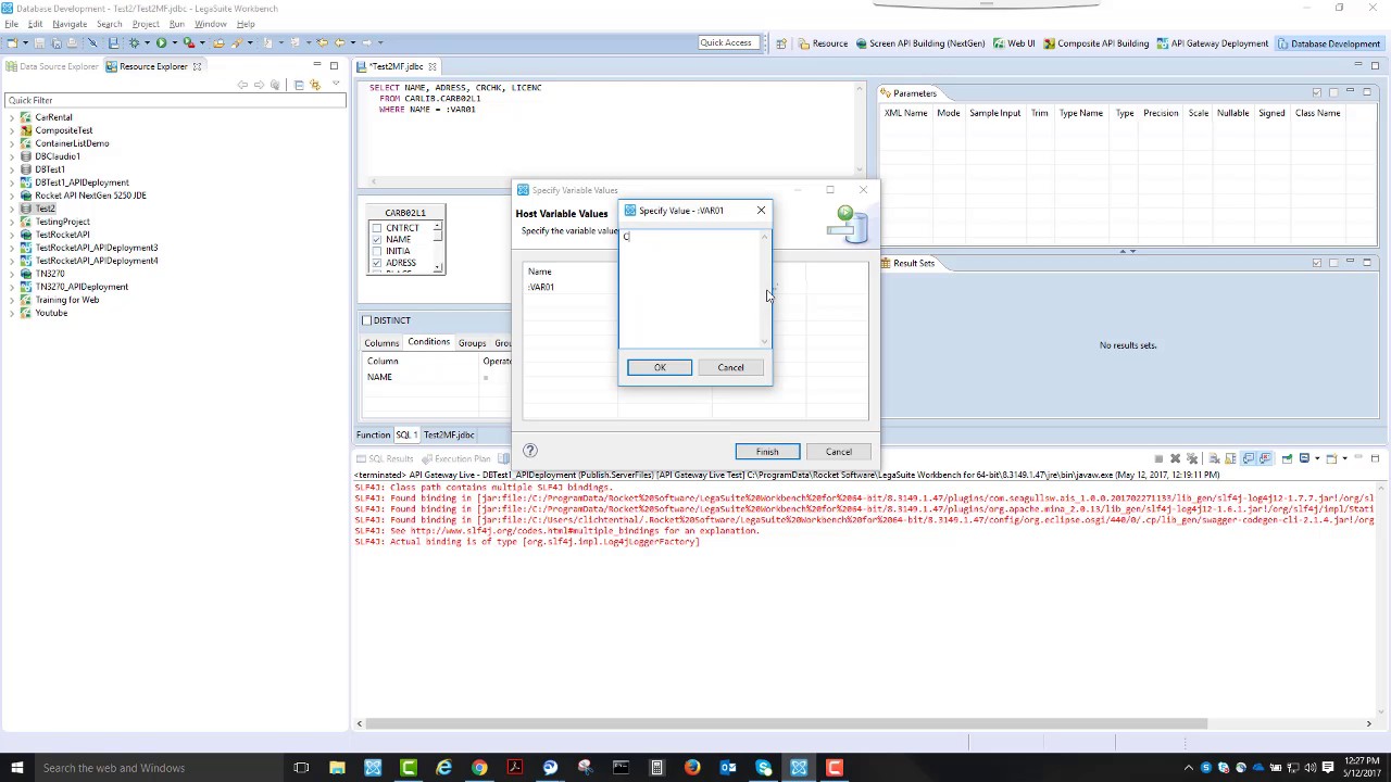 Show how Rocket API can expose APIs from a backend DB2 table or view ...