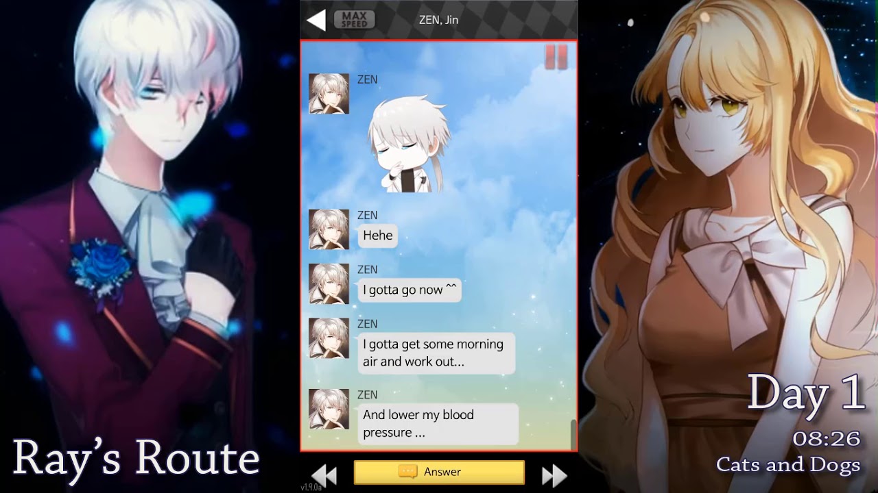 Day 1, Chat 4(08:26)【RAY ROUTE】-MYSTIC MESSENGER- - YouTube
