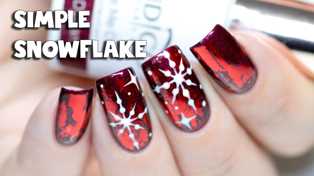 snowflake nail art tutorial