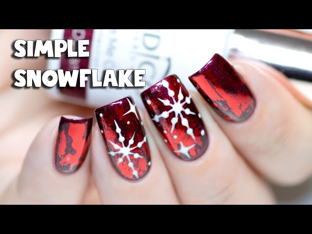 Christmas Fake Glitter Nails Red White Snowflake Nail Stickers Red Matte  Reusable Adhesive False Nails Long Ballet Nail Tips - AliExpress
