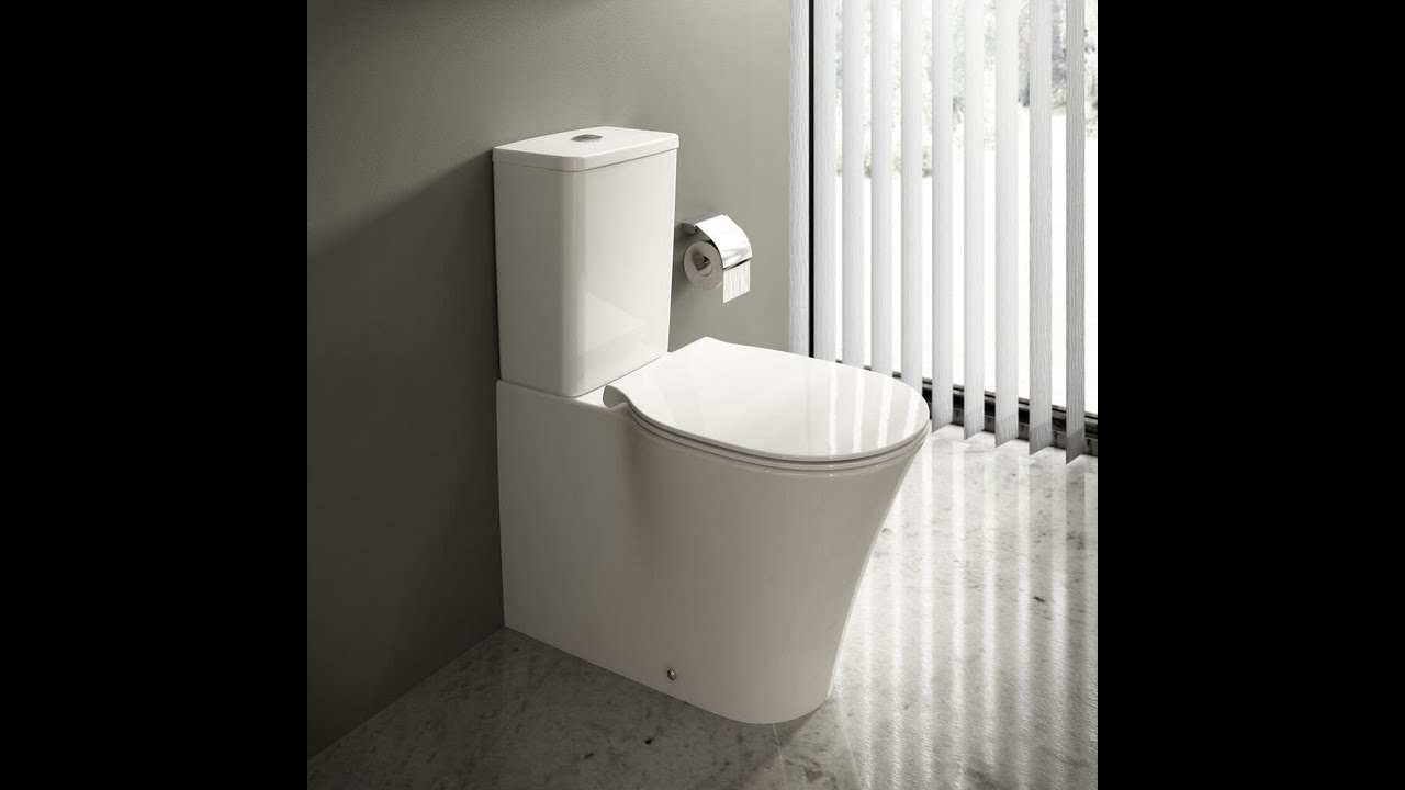 Пристенный унитаз с обычной гофрой установка - YouTube