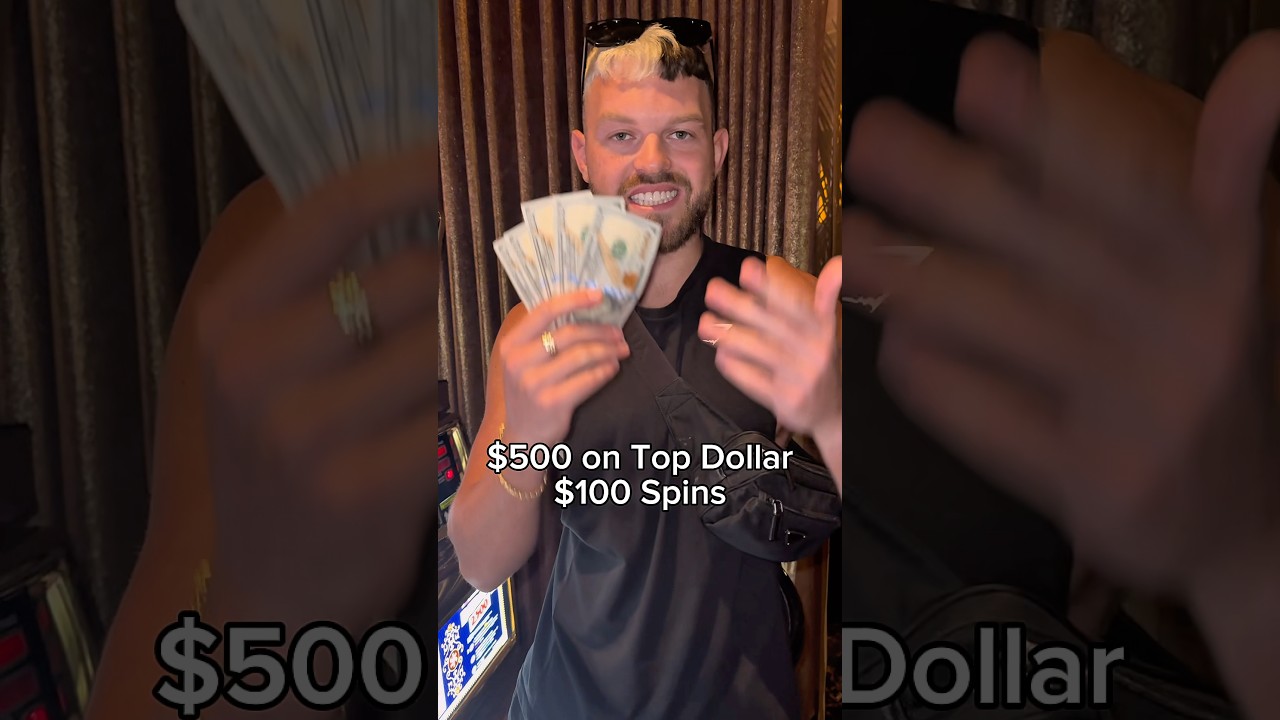 $500 on Top Dollar $100 Spins in Vegas! #casino #slot #slots #lasvegas #topdollar