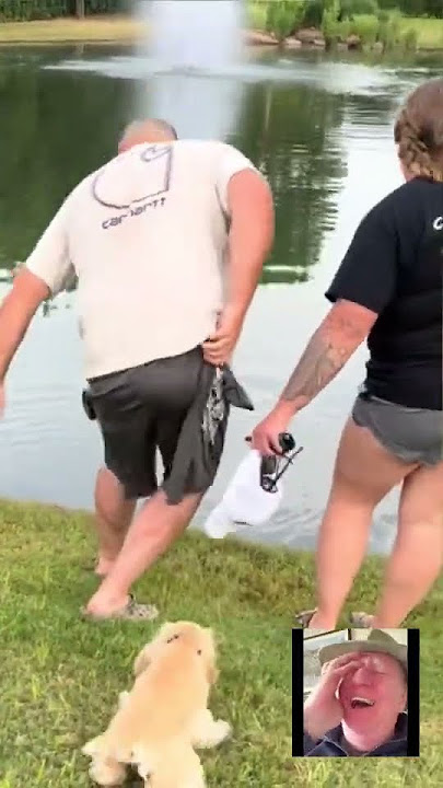 Little Girl Throws Her Rod Into the Pond After Feeling a Fish — Dad Dives In!