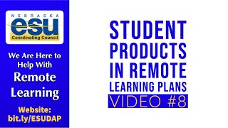 Student Products in Remote Learning Plans