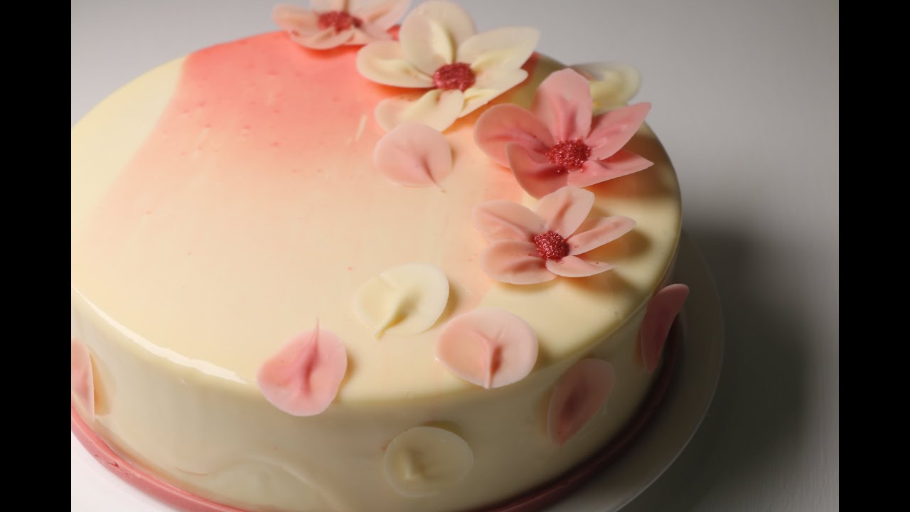 [홈베이킹] 스프링 블라썸 Spring Blossom (딸기 바닐라 무스 케이크) Strawberry Vanilla Mousse Cake