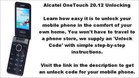 Unlock Alcatel 20.12 (2012A 2012G 2012X)  - Network Key