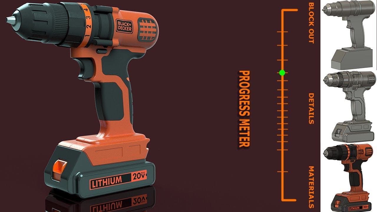 Fusion 360 Modeling Course (Power Drill) Starting the Details YouTube