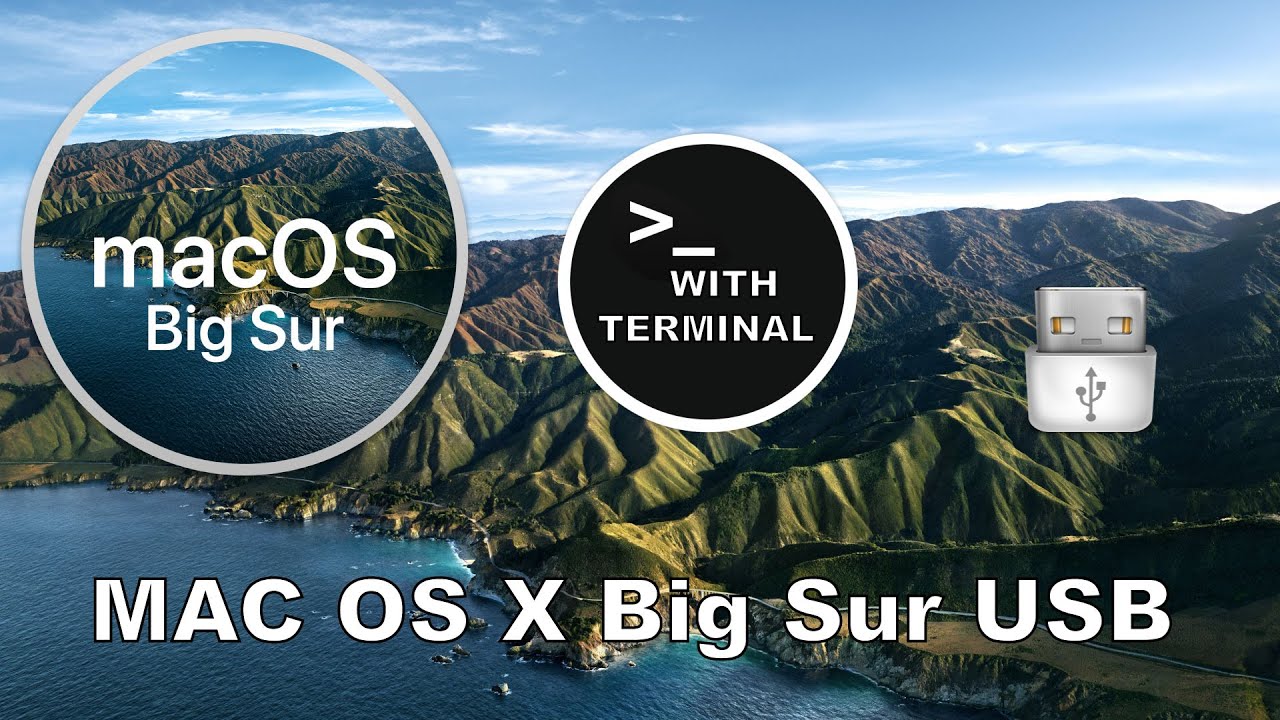 Create a Bootable Install usb Mac OS X Big Sur 11 (Terminal) - YouTube