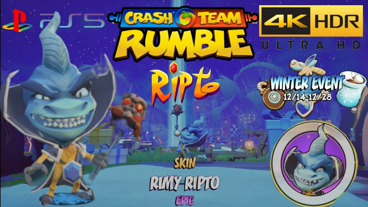 Crash Team Rumble: Competitive: Ripto Rimy Ripto Skin (PS5) (4KHDR ...