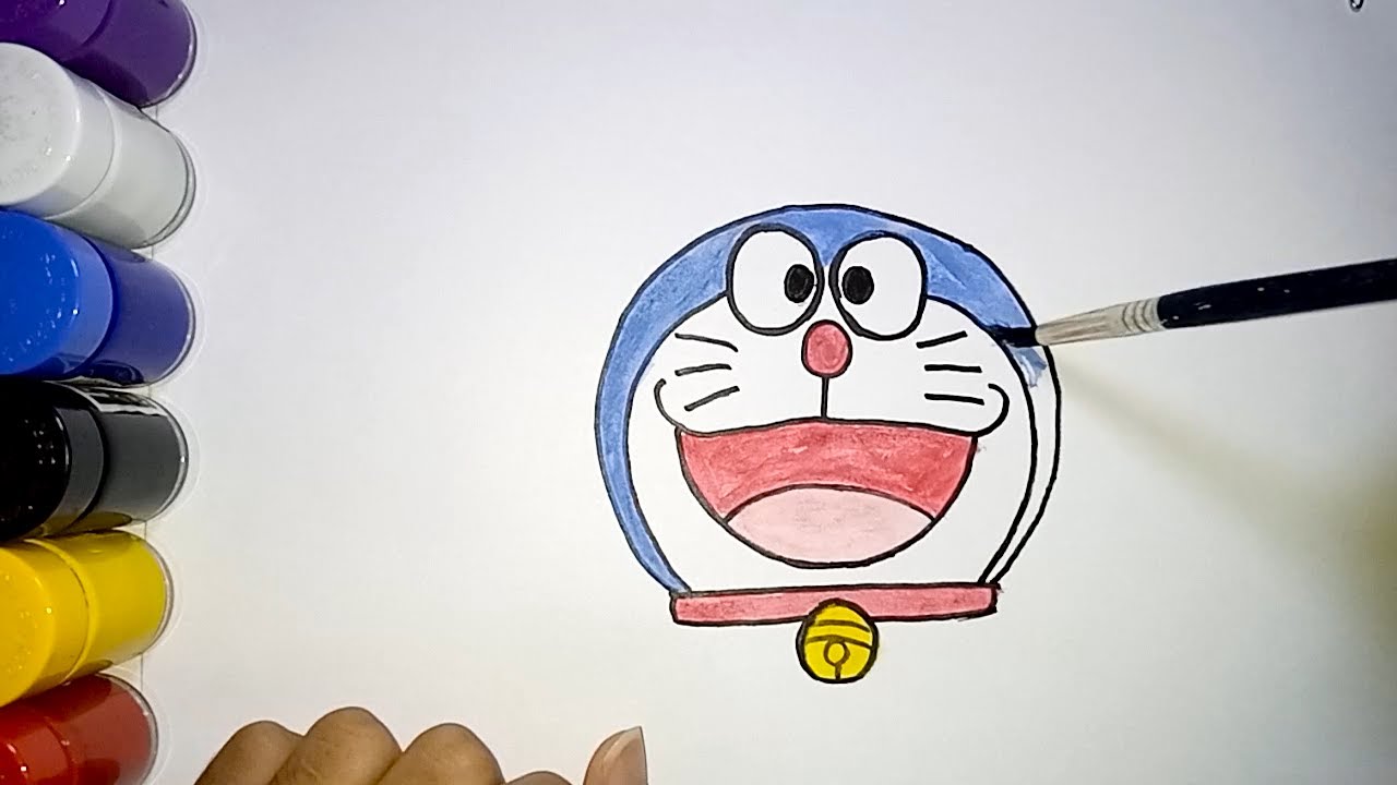 Cara Menggambar Wajah Doraemon Mudah Untuk Pemula How To Draw Doraemon Face Easy Youtube