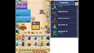 Wild Castle TD - Grow Empire - using 200 tokens to buy the 6th tower screenshot 2