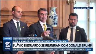 Pronunciamento de Flavio Bolsonaro após o encontro com Donald J. Trump.