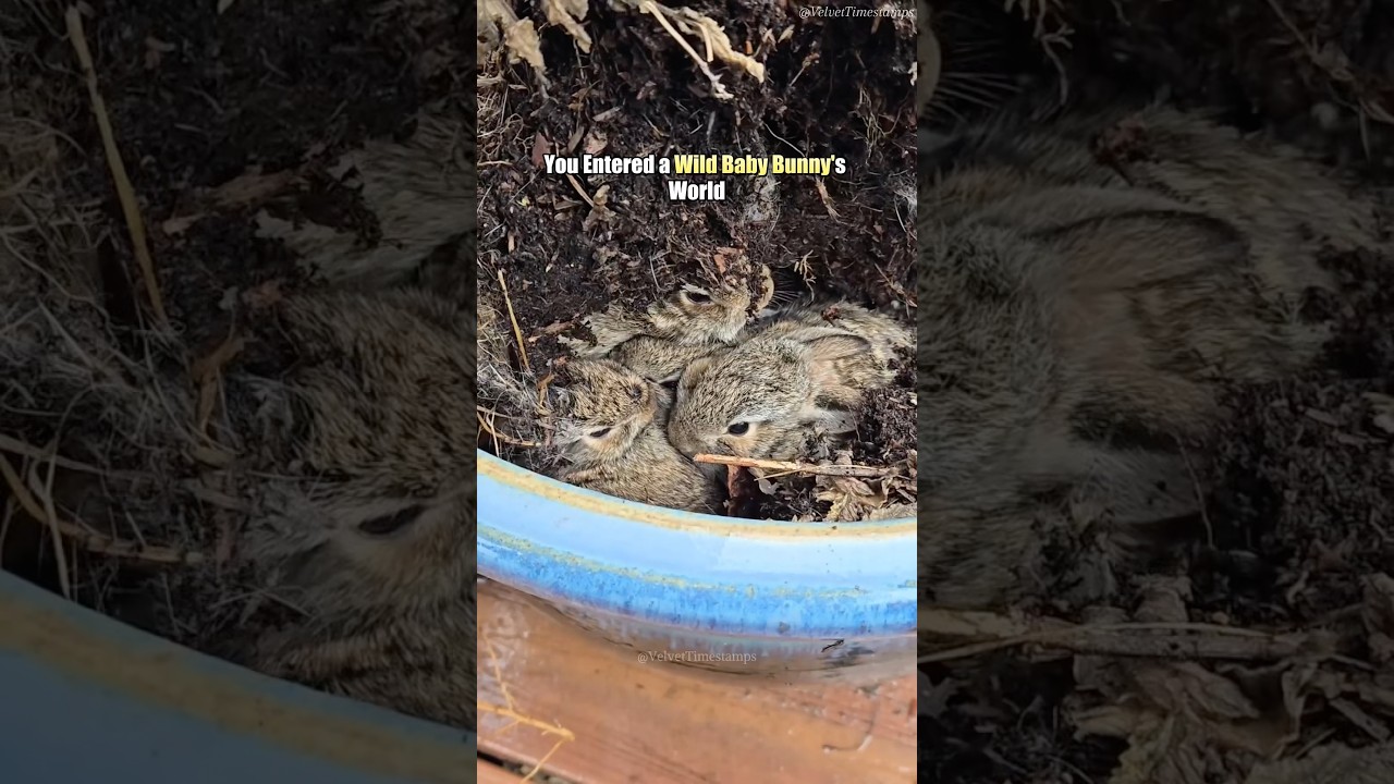 You Entered a Wild Baby Bunny’s World 🐰🌿#bunny #wildlife #babybunny #cuteanimals #fyp