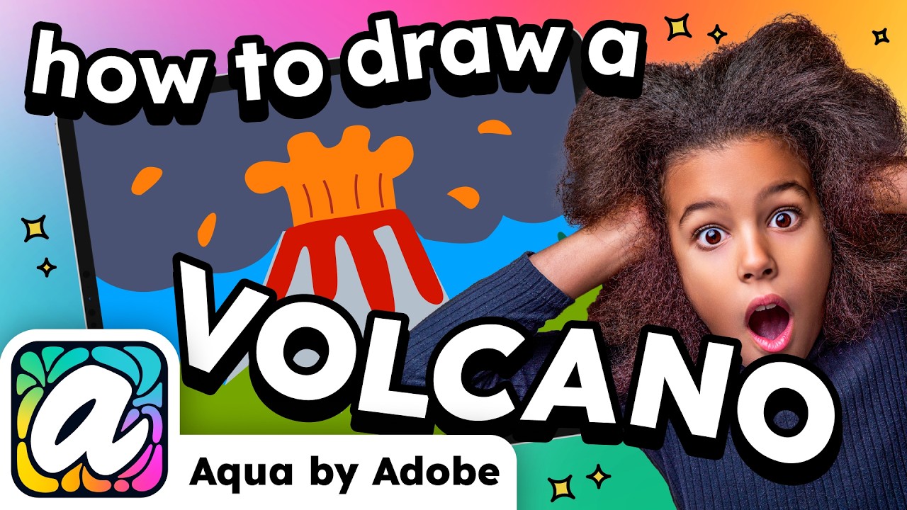 How To Draw A Volcano Youtube