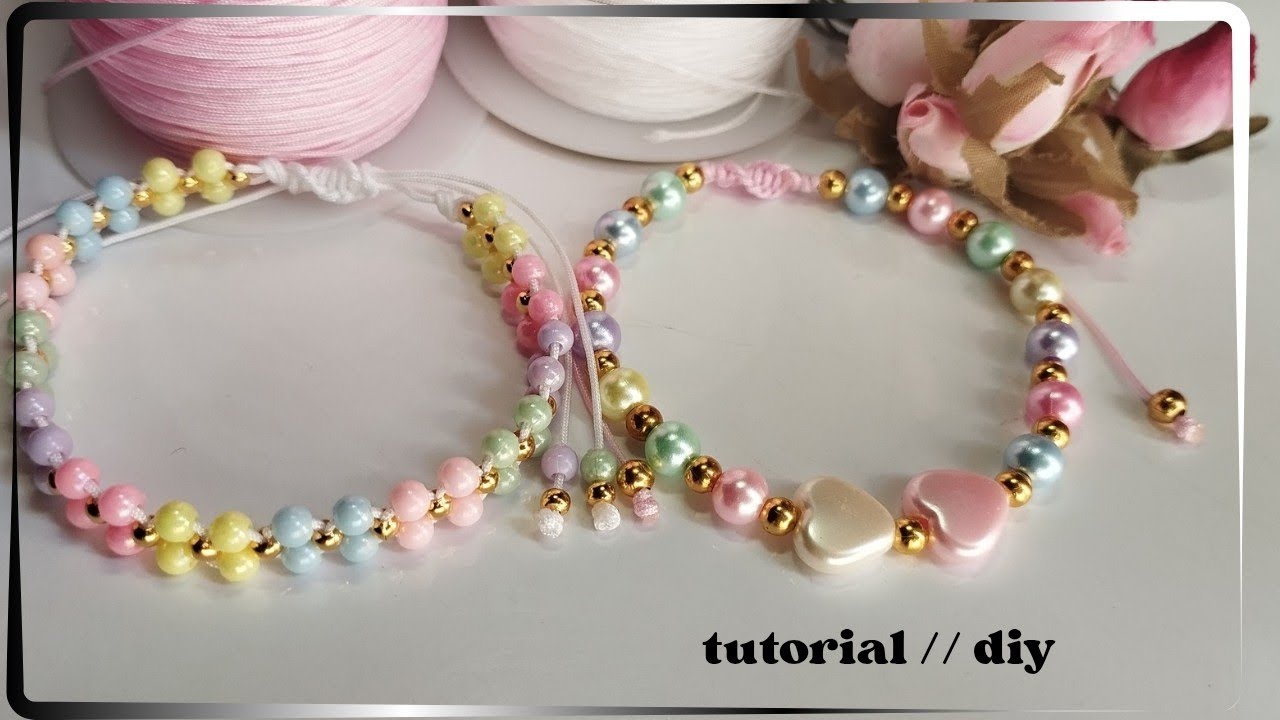 Pulsera hermosa facil de hacer// pulsera de hilo// bracelets// tutorial// diy