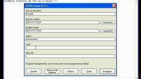Comment créer un document PDF (How to create a PDF document)