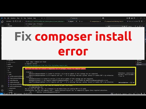 Fix composer install error - laravel hkimhab