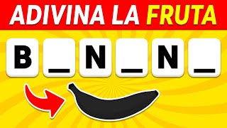 Adivina las Frutas sin Vocales 🍎🍌✅ | Frutas y Vegetales Quiz | Fácil, Medio, Difícil, Imposible