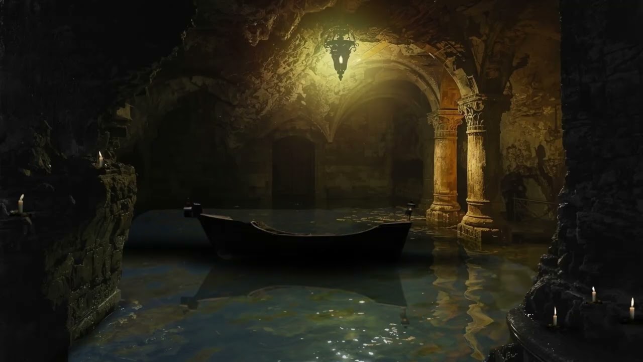 🎭 Phantom of the Opera Ambience | Erik’s Gondola on the Underground Lake 🕯️| Reading Ambience