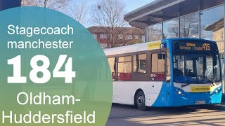 Full route alteration 184 Oldham to Huddersfield Stagecoach Manchester