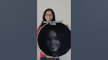 Can you believe this portrait is made only with threads? | Realistic Thread Art #shortsfeed