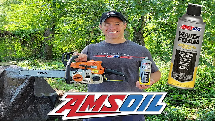Carburetor cleaning a STIHL MS180C Chainsaw with AMSOIL Power Foam