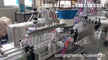 Dây Chuyền Chiết Rót Và Xoáy Nắp Chai Tự Động